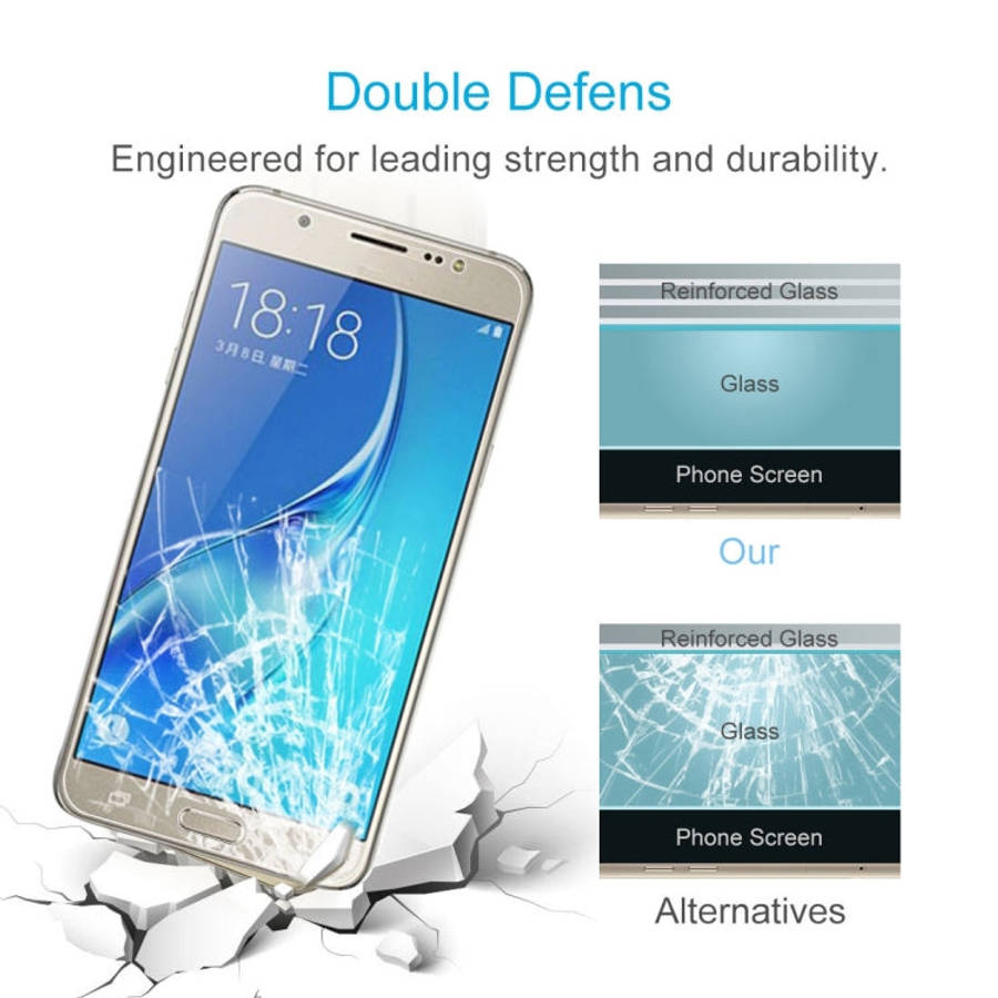 50 PCS HAWEEL 0.26mm 9H+ Surface Hardness 2.5D Explosion-proof Tempered Glass Film for Galaxy J7 ...