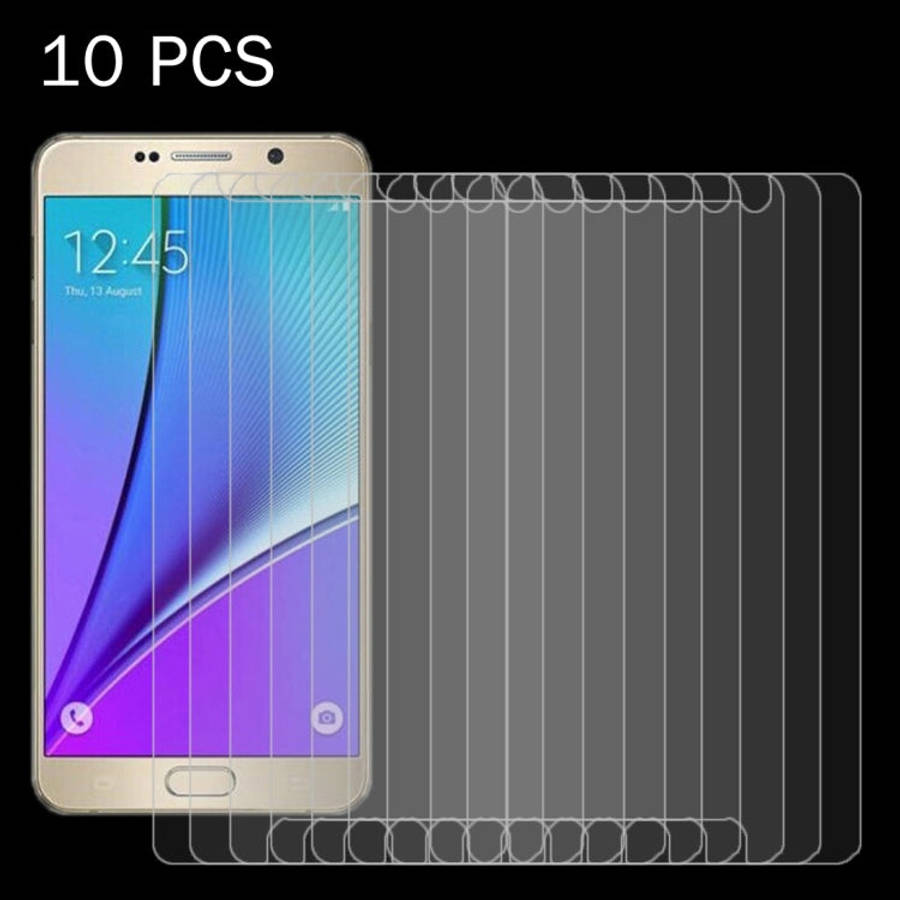 10PCS 0.26mm 9H+ Surface Hardness 2.5D Explosion-proof Tempered Glass Film for Galaxy Note 5 / N9...