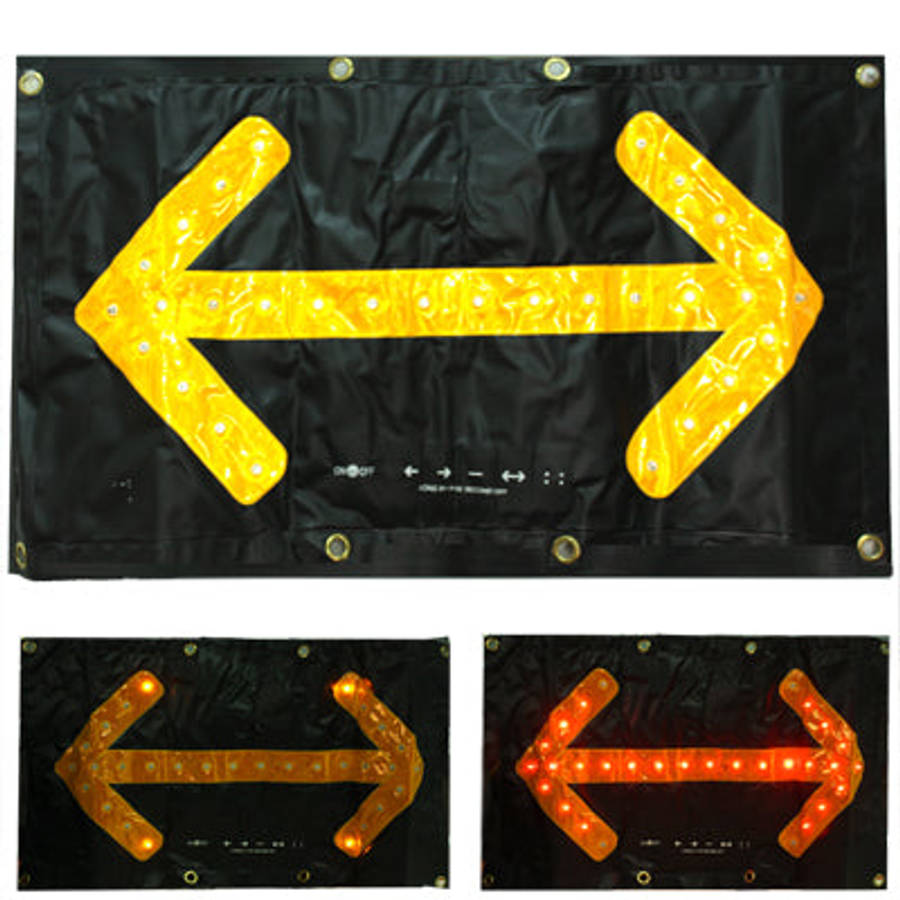 30 LED Car Safety Hazard Traffic Two-way Arrow Direction with Key Indicator Switch Signal Sign, Y...