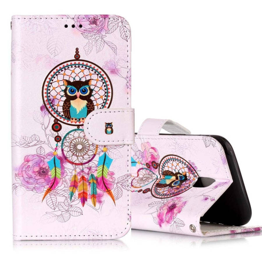 For Galaxy J3 (2017) (EU Version) Gloss Oil Embossed Horizontal Flip Leather Case with Holder & C...