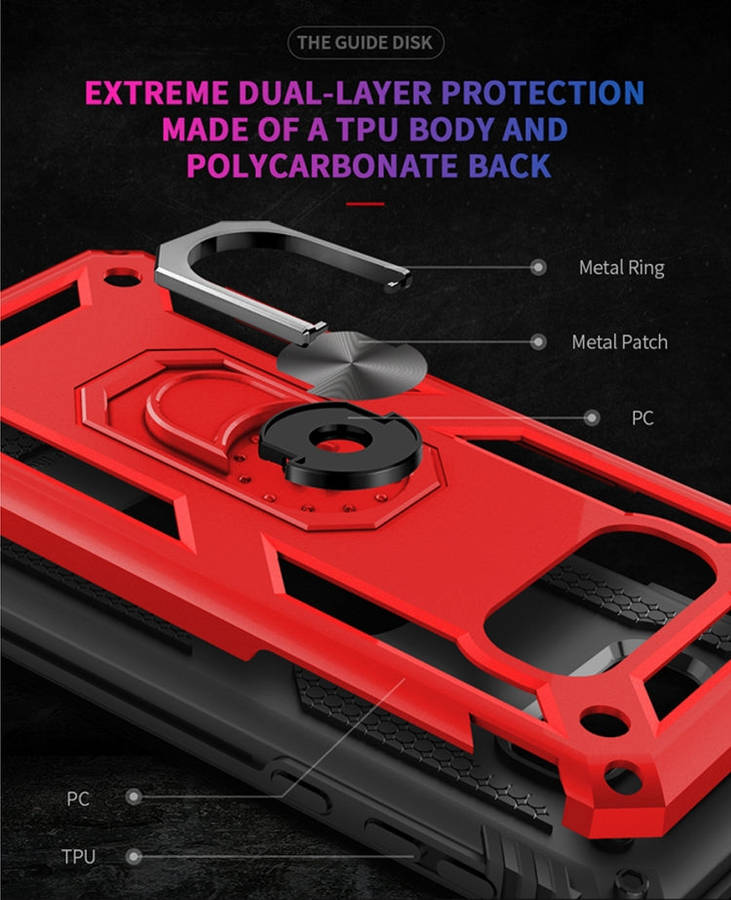 Sergeant Armor Shockproof TPU + PC Protective Case for Galaxy S10e, with 360 Degree Rotation Hold...