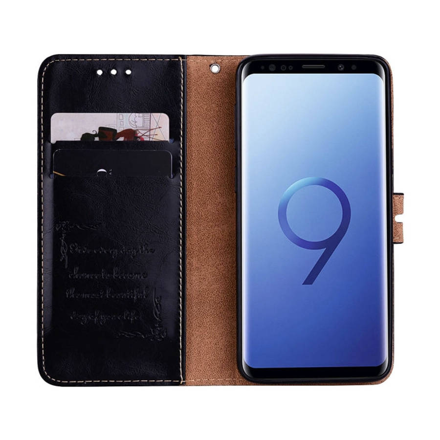 For Galaxy S9 Oil Wax Texture Horizontal Flip Leather Case with Holder & Card Slots & Wallet, For...