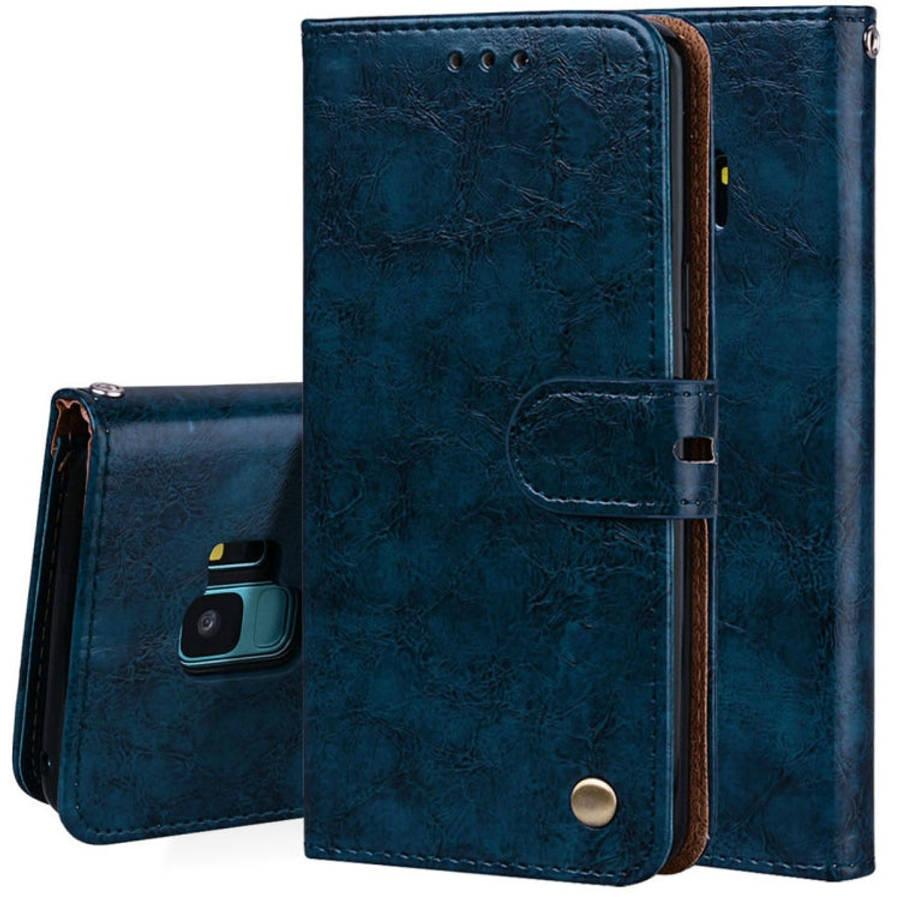 For Galaxy S9 Oil Wax Texture Horizontal Flip Leather Case with Holder & Card Slots & Wallet, For...