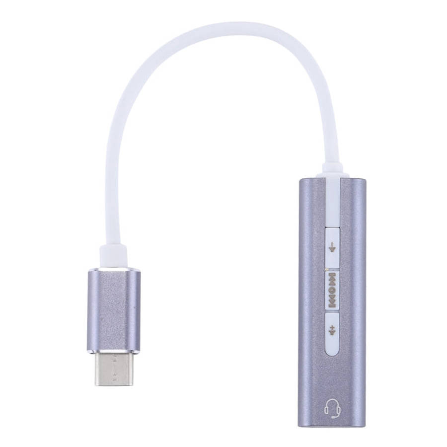 Aluminum Shell 3.5mm Jack External USB-C / Type-C Sound Card HIFI Magic Voice 7.1 Channel Convert...