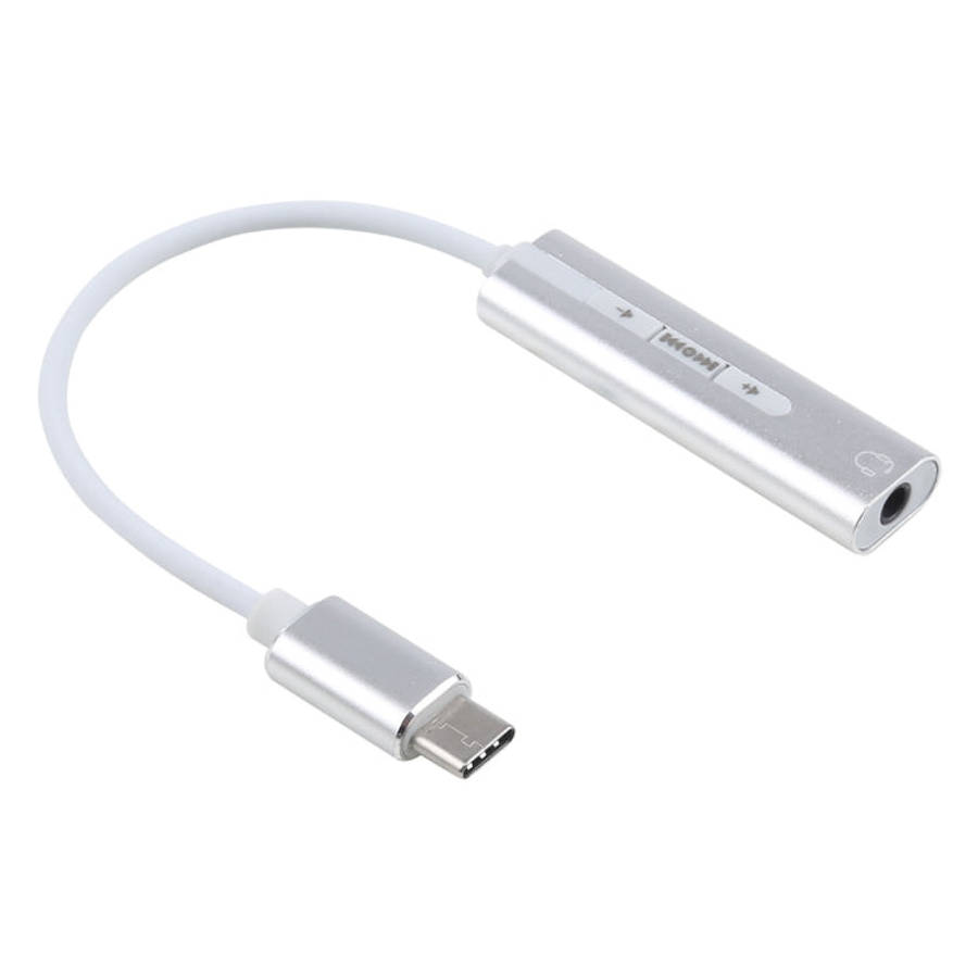 Aluminum Shell 3.5mm Jack External USB-C / Type-C Sound Card HIFI Magic Voice 7.1 Channel Convert...
