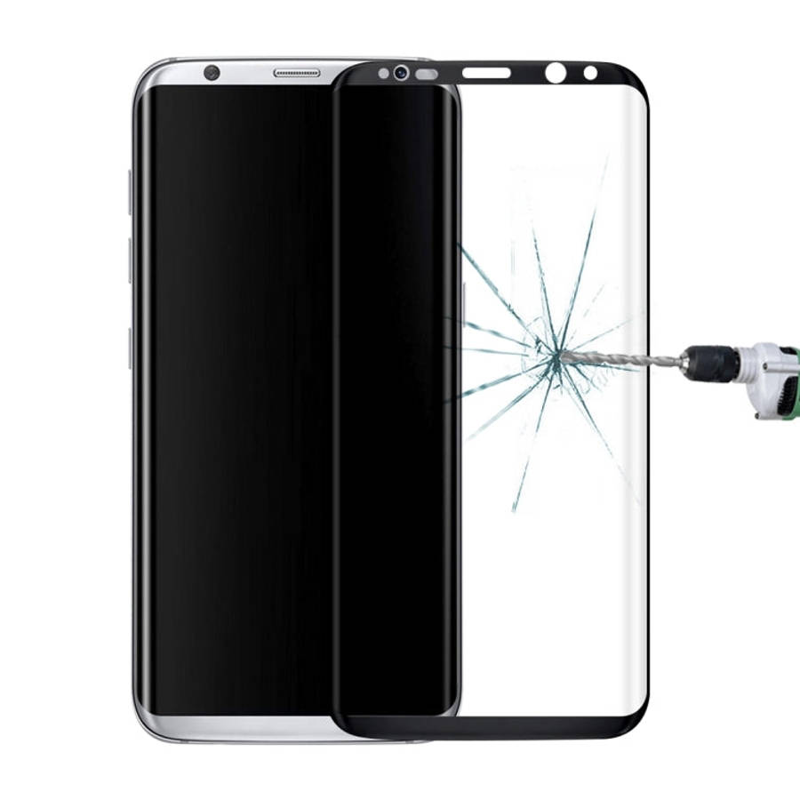 For Galaxy S8 / G9500 0.3mm 9H Surface Hardness 3D Curved Surface Silk-screen Full Screen Tempere...