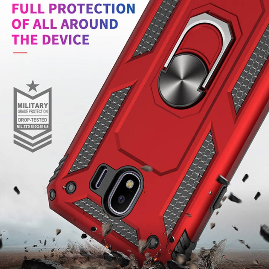 Sergeant Armor Shockproof TPU + PC Protective Case for Galaxy J4 2018, with 360 Degree Rotation H...