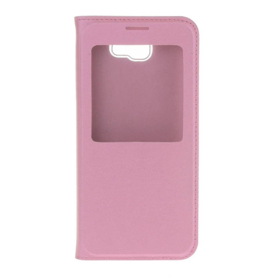 For Galaxy J5 (2017) (US Version) Litchi Texture Horizontal Flip Leather Case with Call Display ID