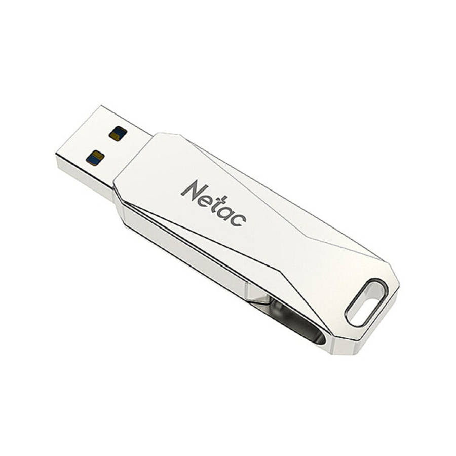 Netac U782C 128GB USB-C / Type-C + USB 3.0 360 Degrees Rotation Zinc Alloy Flash Drive OTG U Disk...