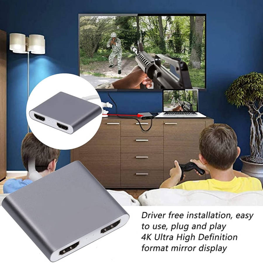 4K Ultra HD Dual HDMI Interface Output to USB-C / Type-C Adapter, 9175B