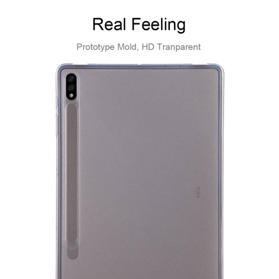For Samsung Galaxy Tab S7 Plus 0.75mm Shockproof Outside Glossy Inside Frosted TPU Protective Cas...