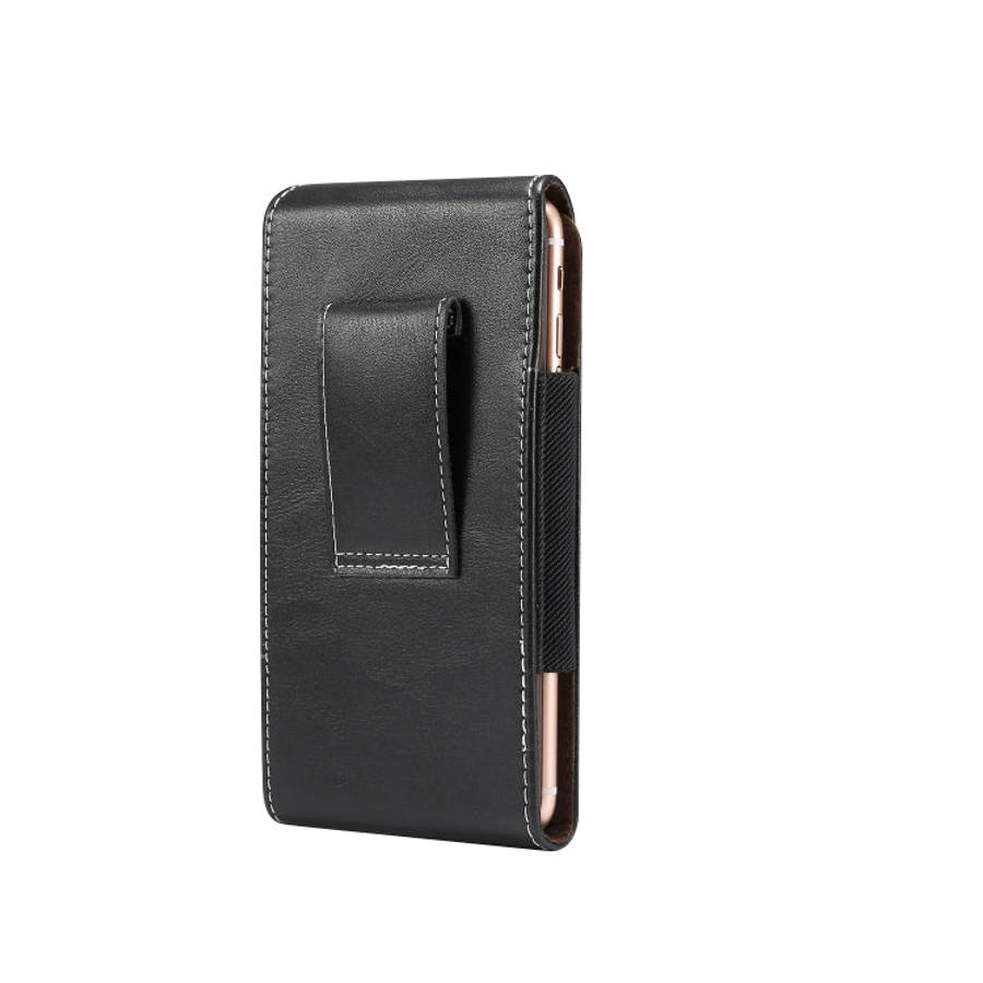 Men Lambskin Texture Multi-functional Universal Mobile Phone Waist Pack Leather Case for 6.3 Inch...