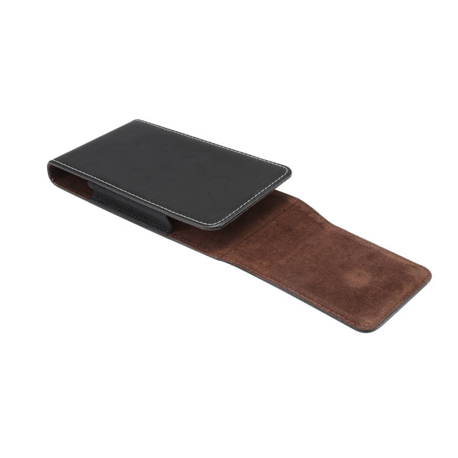 Men Lambskin Texture Multi-functional Universal Mobile Phone Waist Pack Leather Case for 6.3 Inch...