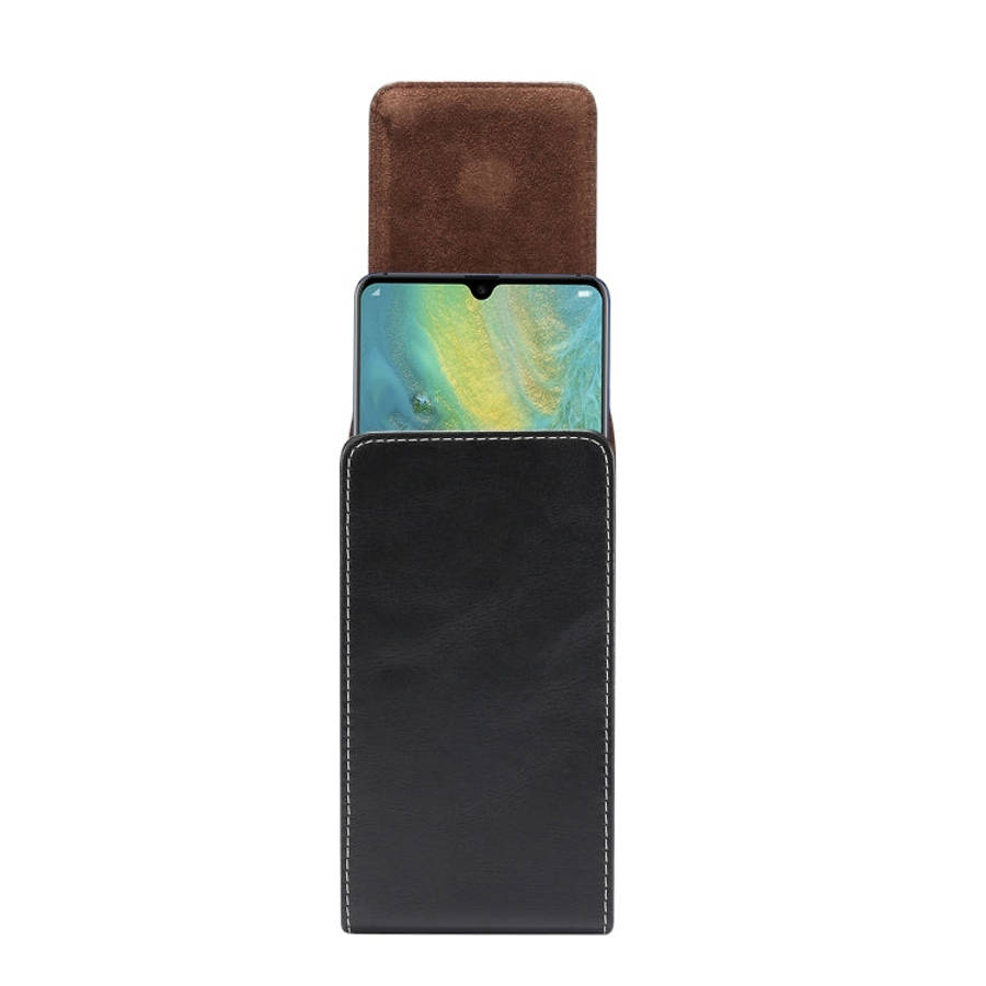 Men Lambskin Texture Multi-functional Universal Mobile Phone Waist Pack Leather Case for 6.3 Inch...