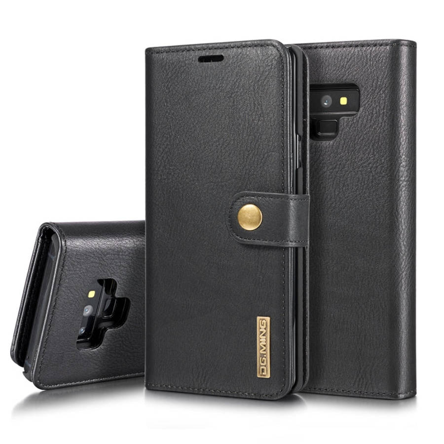 DG.MING Crazy Horse Texture Flip Detachable Magnetic Leather Case for Galaxy Note 9, with Holder ...