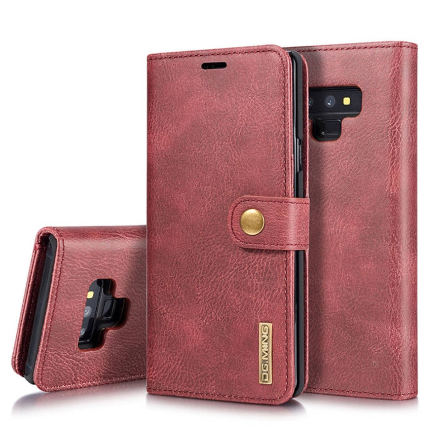 DG.MING Crazy Horse Texture Flip Detachable Magnetic Leather Case for Galaxy Note 9, with Holder ...