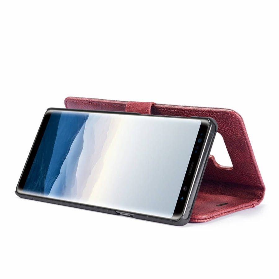 DG.MING Crazy Horse Texture Flip Detachable Magnetic Leather Case for Galaxy Note 9, with Holder ...