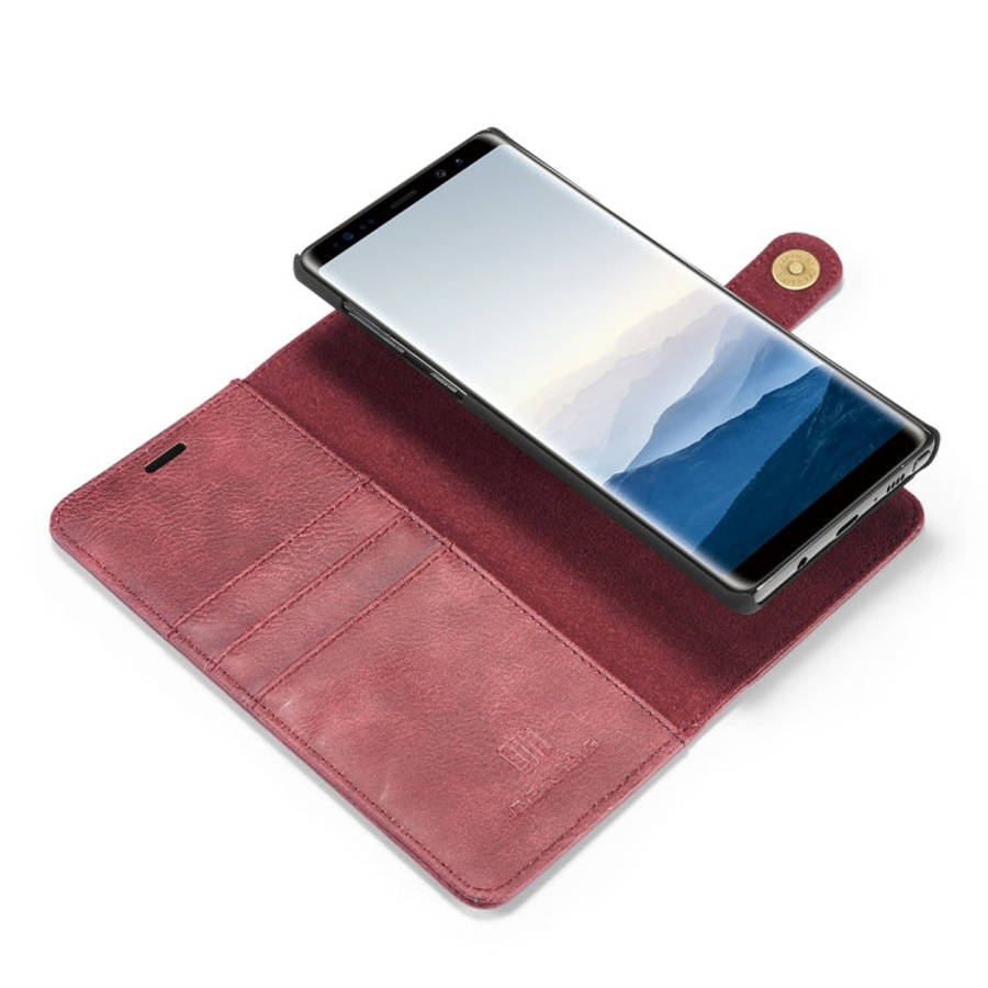 DG.MING Crazy Horse Texture Flip Detachable Magnetic Leather Case for Galaxy Note 9, with Holder ...