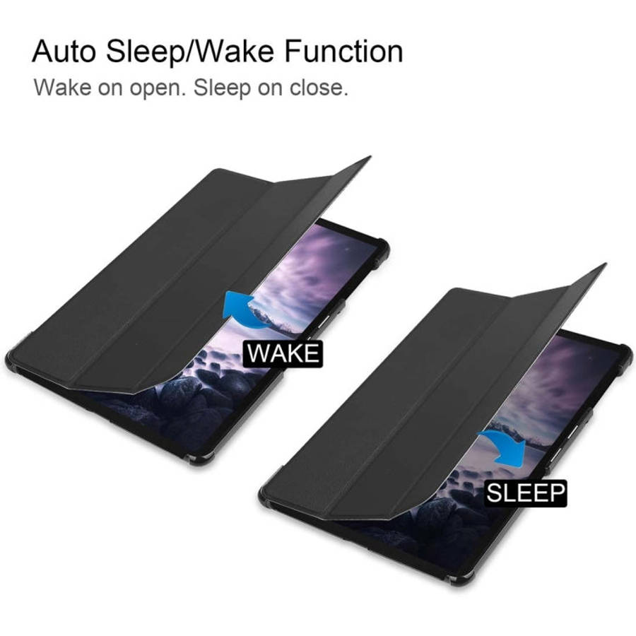 Custer Texture Horizontal Flip PU Leather Case for Galaxy Tab A 10.5 / T595 & T590, with Three-fo...