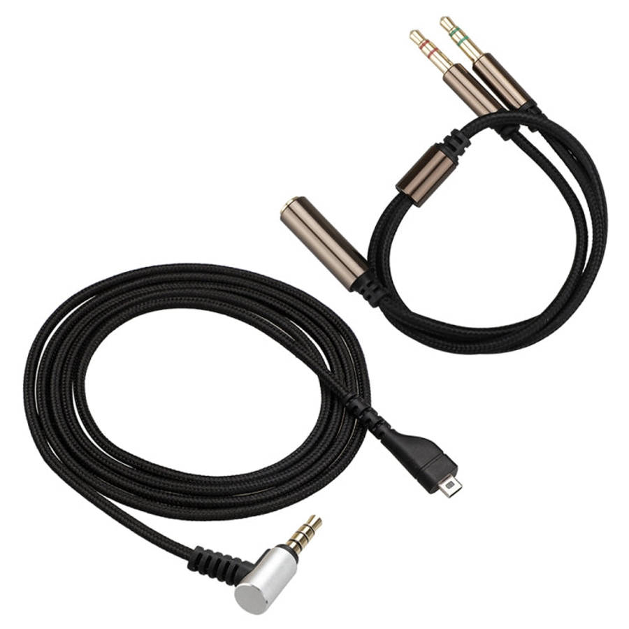 ZS0135 2 in 1 For SteelSeries Arctis 3 / 5 / 7 Earphone Audio Cable + Earphone Adapter Cable Set,...