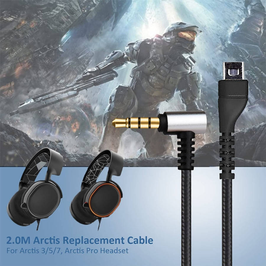 ZS0135 2 in 1 For SteelSeries Arctis 3 / 5 / 7 Earphone Audio Cable + Earphone Adapter Cable Set,...