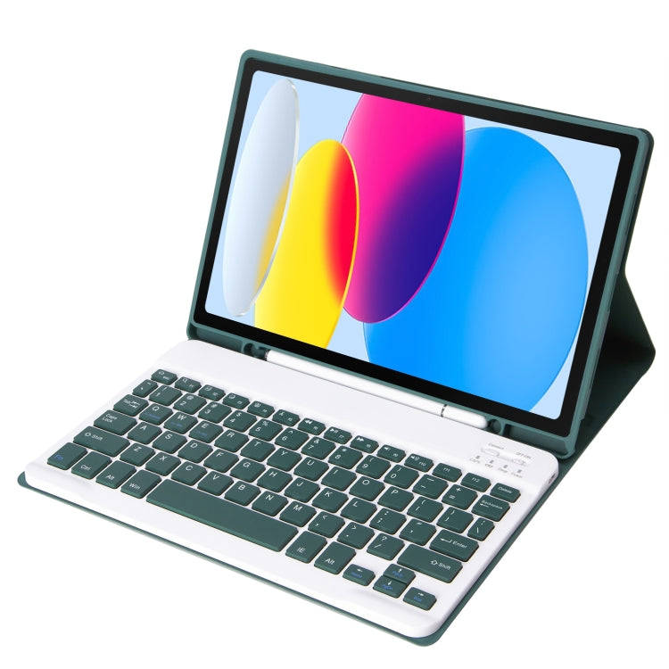 For iPad 11 2025 / 10th Gen 10.9 2022 A10B Lambskin Texture Ultra-thin Bluetooth Keyboard Leather...