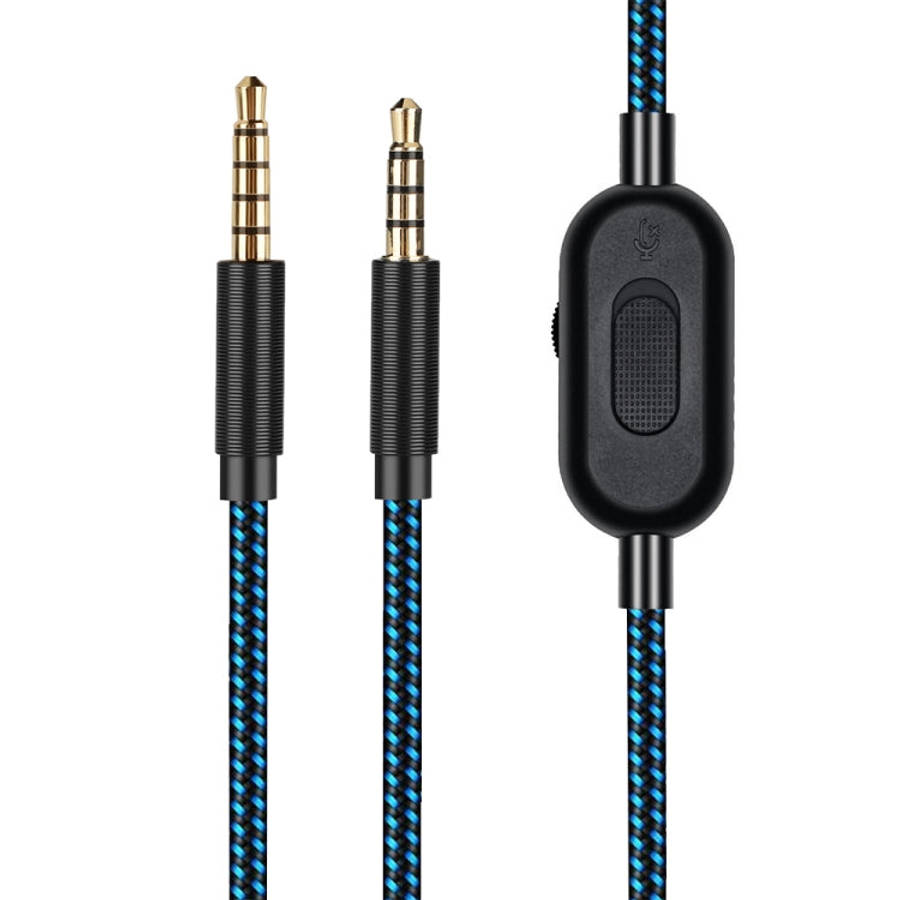 ZS0162 Wired Control Version Gaming Headset Audio Cable for Logitech Astro A10 A40 A30, Wired Con...