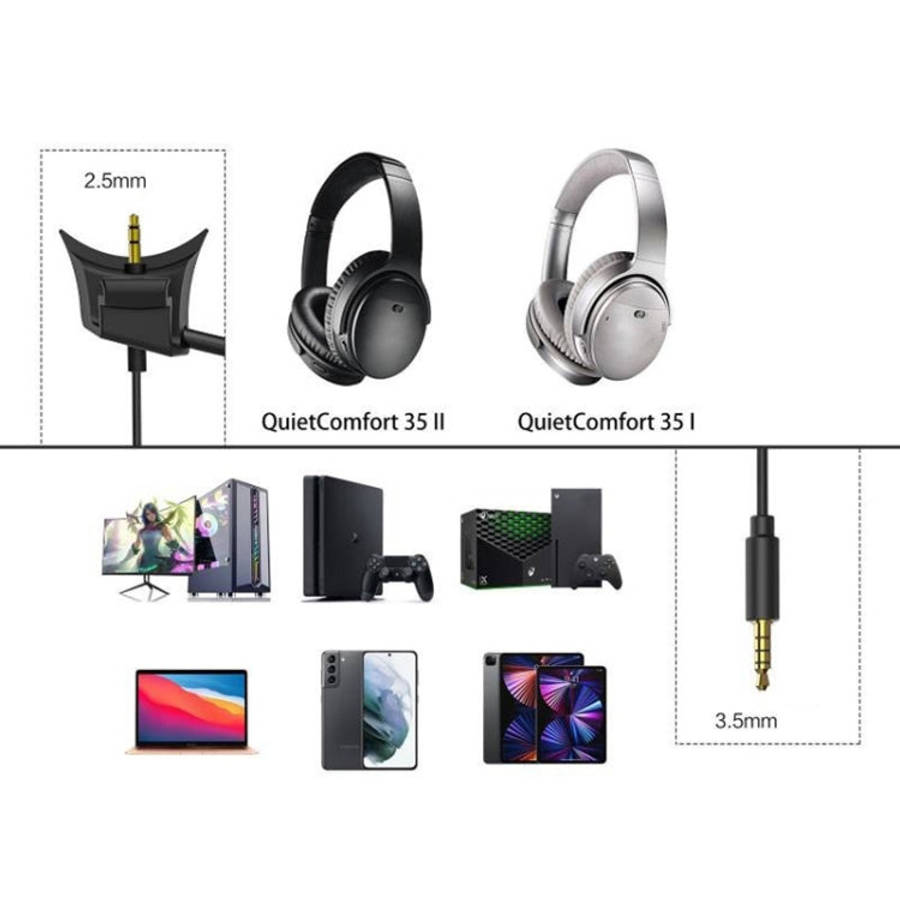 ZS0217 Gaming Noise Cancelling Headphone Cable for BOSE QC35I / QC35II
