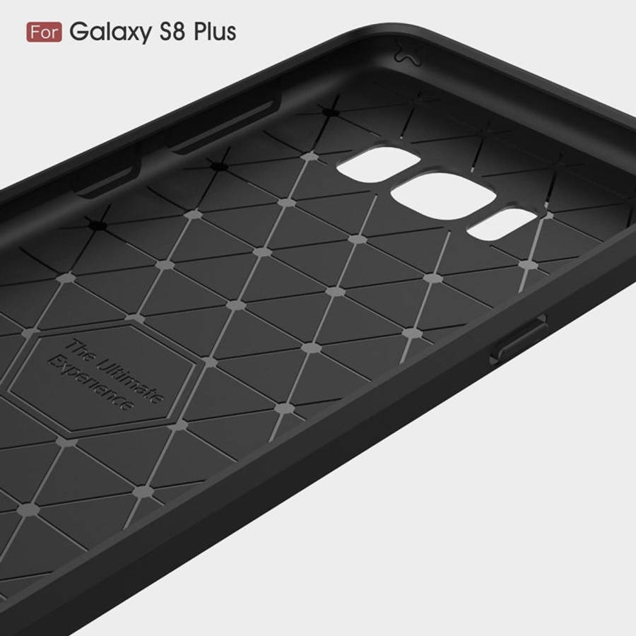 For Galaxy S8 + / G9550 Brushed Carbon Fiber Texture Shockproof TPU Protective Cover Case, For Ga...