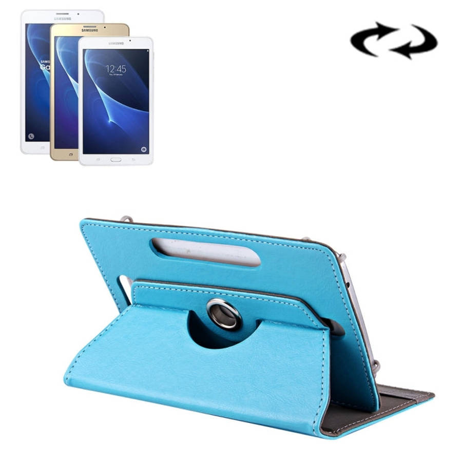 7 inch Tablets Leather Case Crazy Horse Texture 360 Degrees Rotation Protective Case Shell with H...