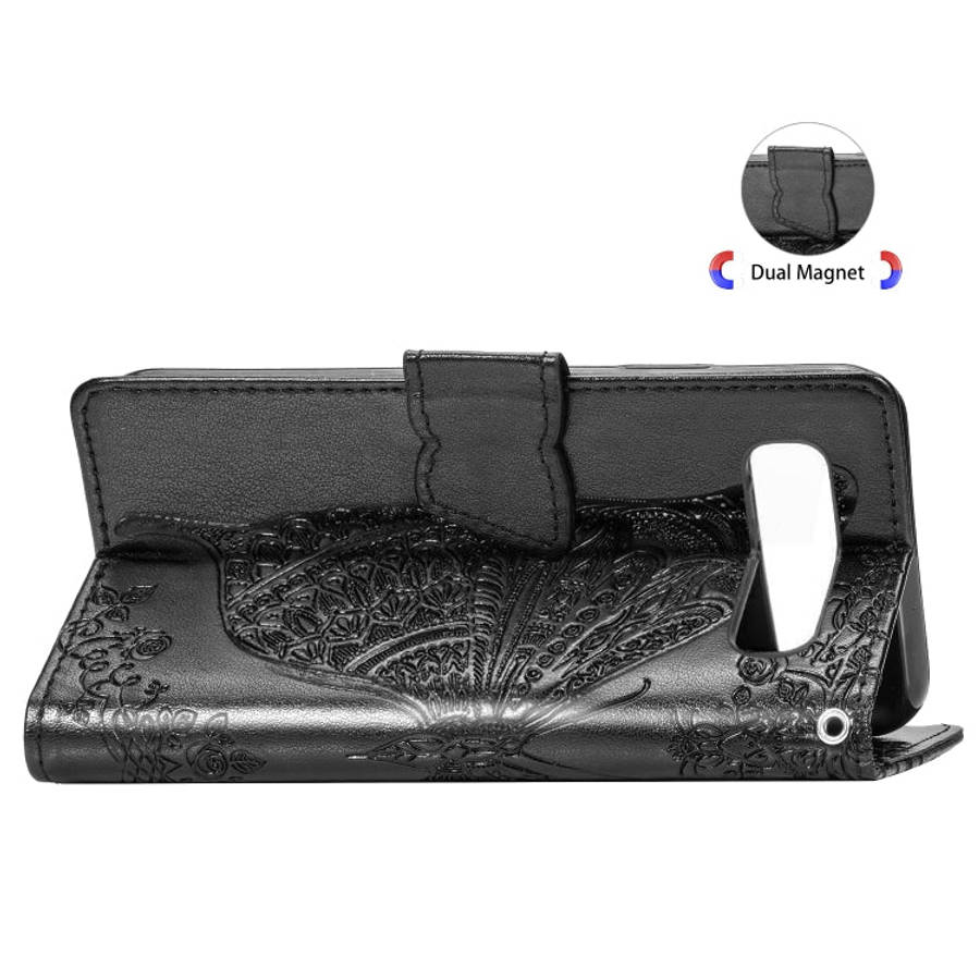 Butterfly Love Flowers Embossing Horizontal Flip Leather Case for Galaxy S10+, with Holder & Card...