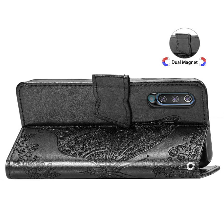 Butterfly Love Flowers Embossing Horizontal Flip Leather Case for Galaxy A70, with Holder & Card ...