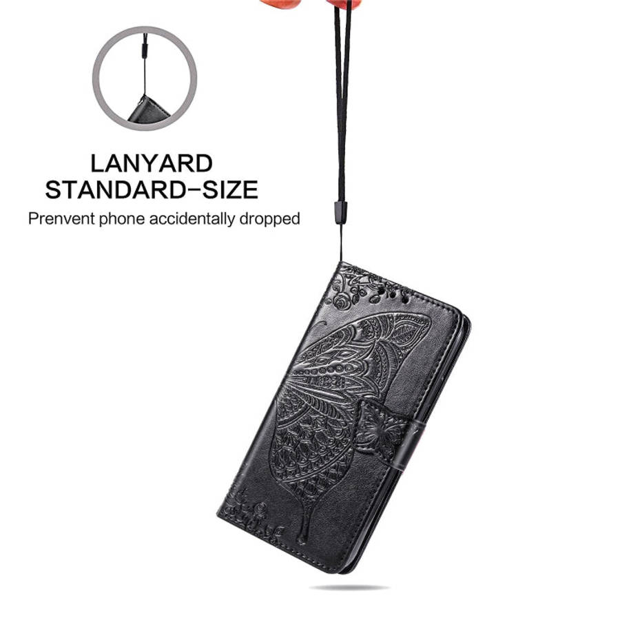 Butterfly Love Flowers Embossing Horizontal Flip Leather Case for Galaxy A70, with Holder & Card ...