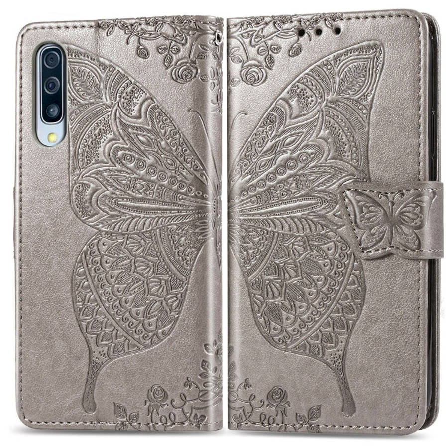 Butterfly Love Flowers Embossing Horizontal Flip Leather Case for Galaxy A70, with Holder & Card ...