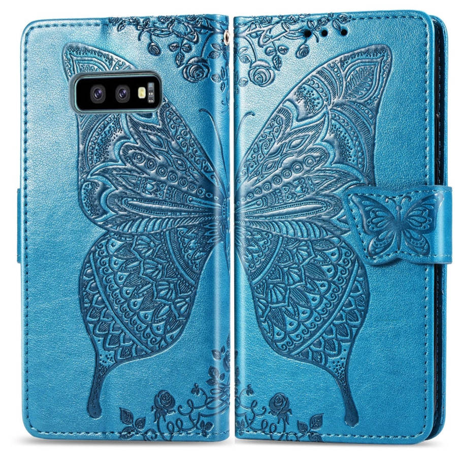 Butterfly Love Flowers Embossing Horizontal Flip Leather Case for Galaxy S10e, with Holder & Card...