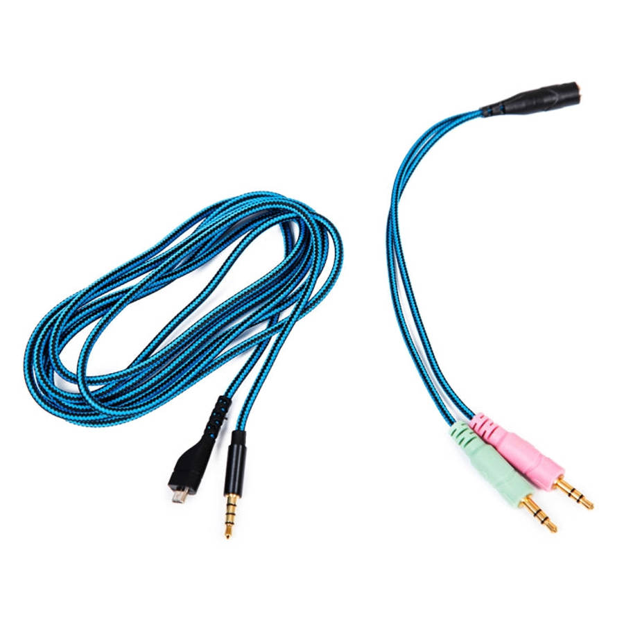 ZS0158 Straight Plug + Adapter Cable Gaming Headset Audio Cable for SteelSeries Arctis 3 / 5 / 7,...