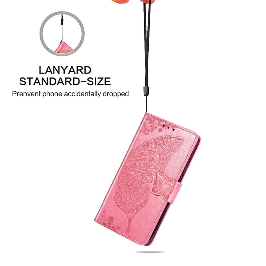 Butterfly Love Flowers Embossing Horizontal Flip Leather Case for Galaxy A40, with Holder & Card ...
