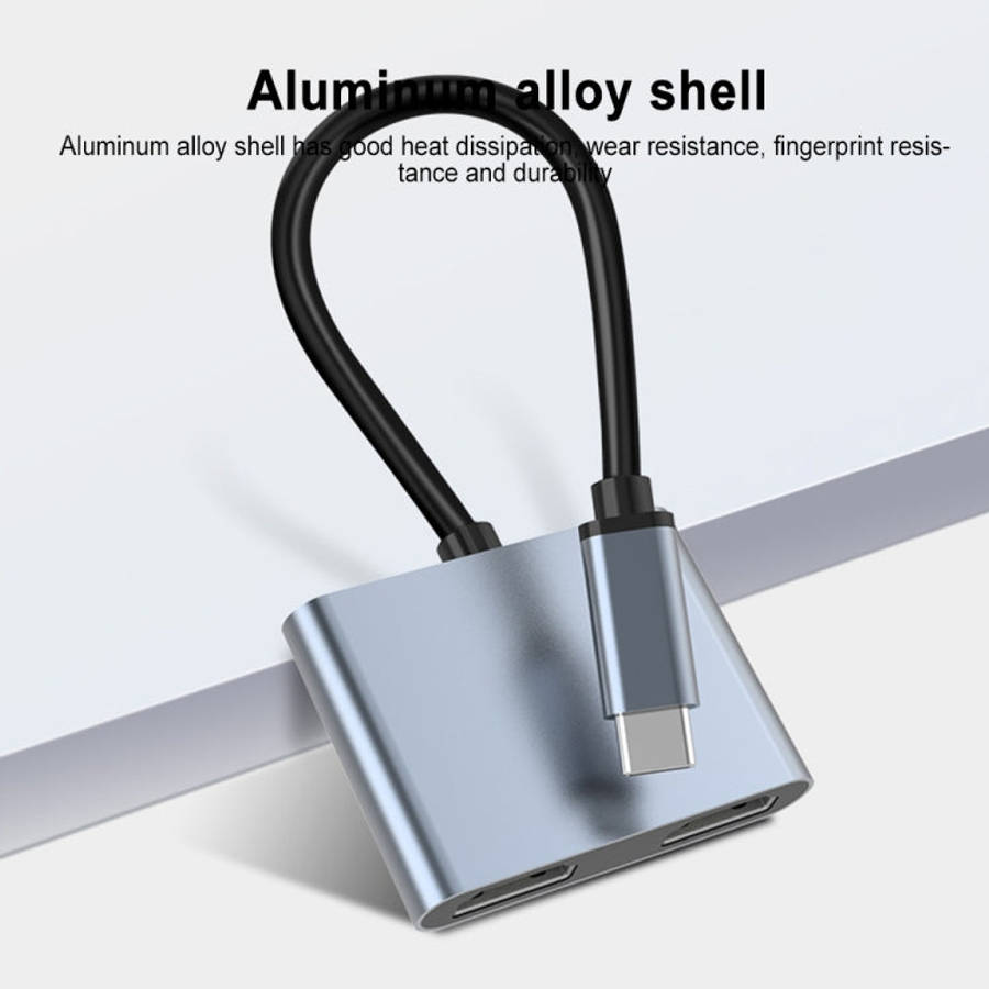 2 in 1 Multifunction USB-C / Type-C to Dual HDMI HUB Docking Station