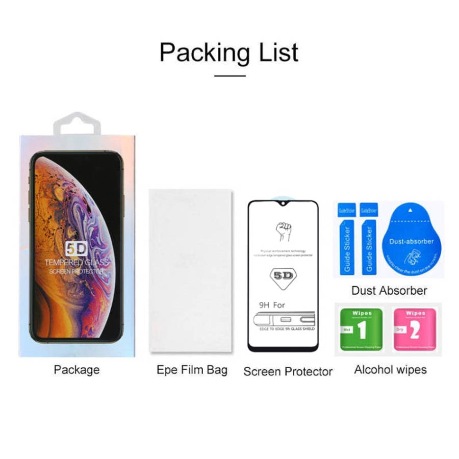 9H 5D Full Glue Full Screen Tempered Glass Film for Galaxy A40, For  Galaxy A40