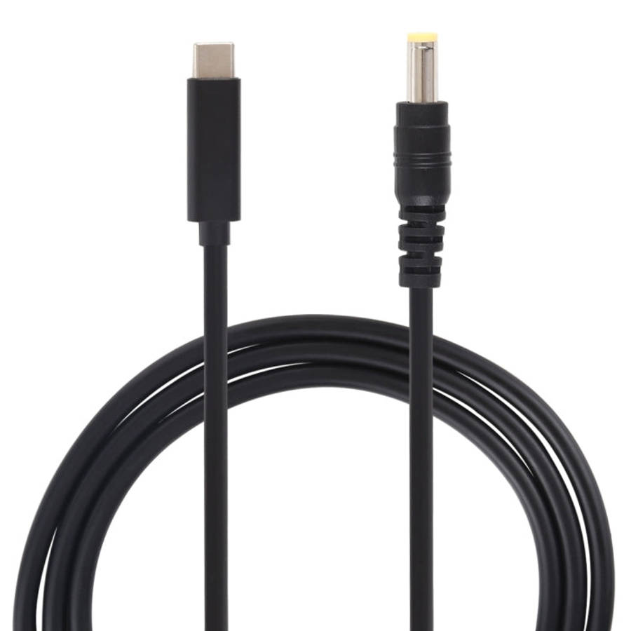 USB-C / Type-C to 5.5 x 2.5mm Laptop Power Charging Cable, Cable Length: about 1.5m(Black), Type-...