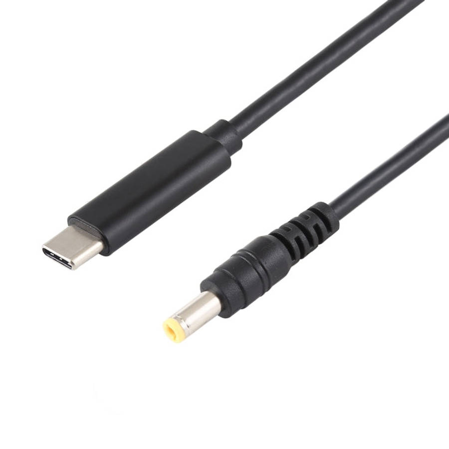 USB-C / Type-C to 5.5 x 2.5mm Laptop Power Charging Cable, Cable Length: about 1.5m(Black), Type-...