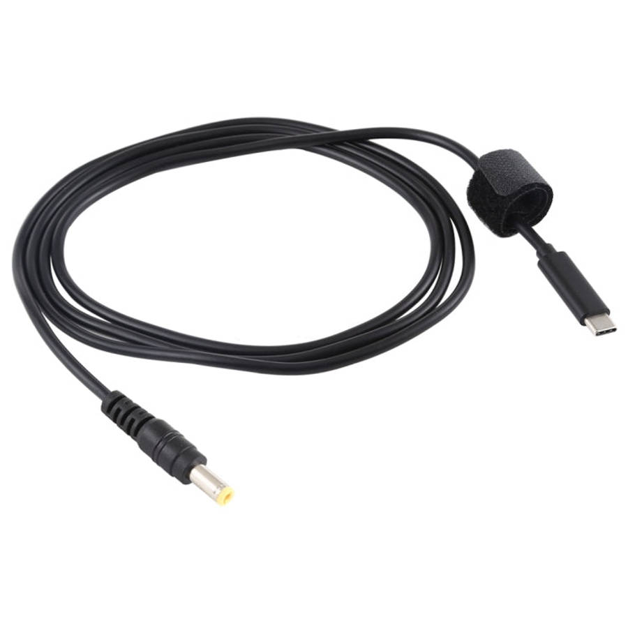 USB-C / Type-C to 5.5 x 2.5mm Laptop Power Charging Cable, Cable Length: about 1.5m(Black), Type-...