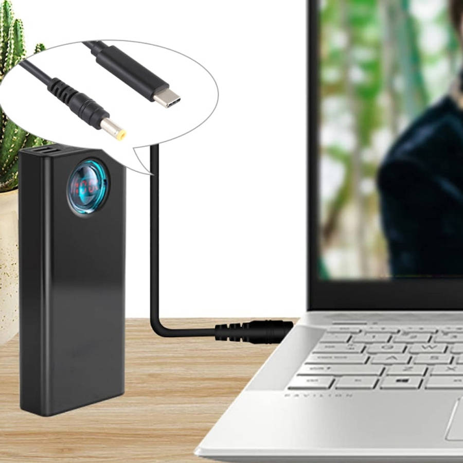 USB-C / Type-C to 5.5 x 2.5mm Laptop Power Charging Cable, Cable Length: about 1.5m(Black), Type-...