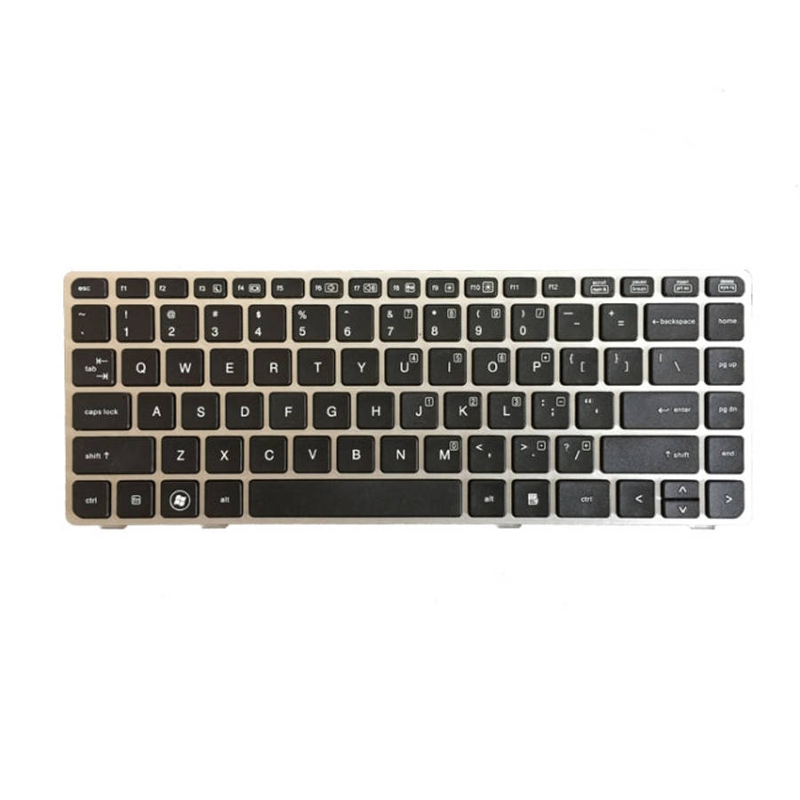 US Version Keyboard with Silver Frame for HP EliteBook 8470B 8470P 8470 8460 8460p 8460w ProBook ...
