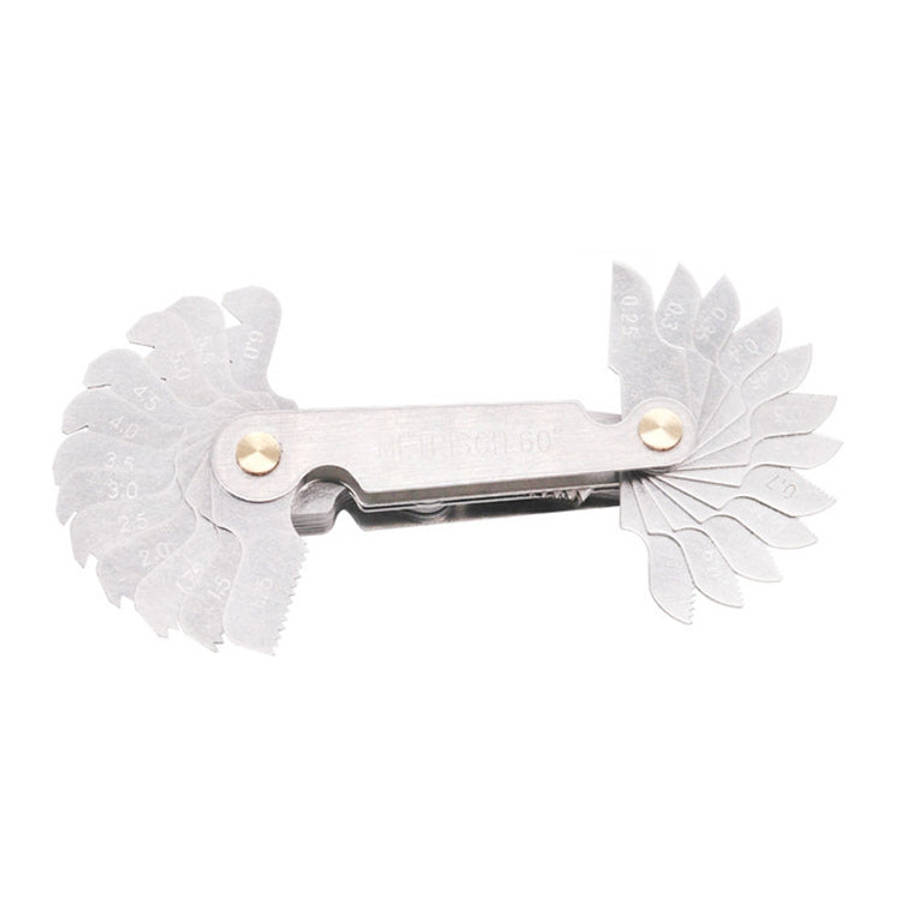58 PCS Metric 60 Degrees +British 55 Degrees CR Stainless Steel Thread Gauge, 58 PCS Thread Gauge