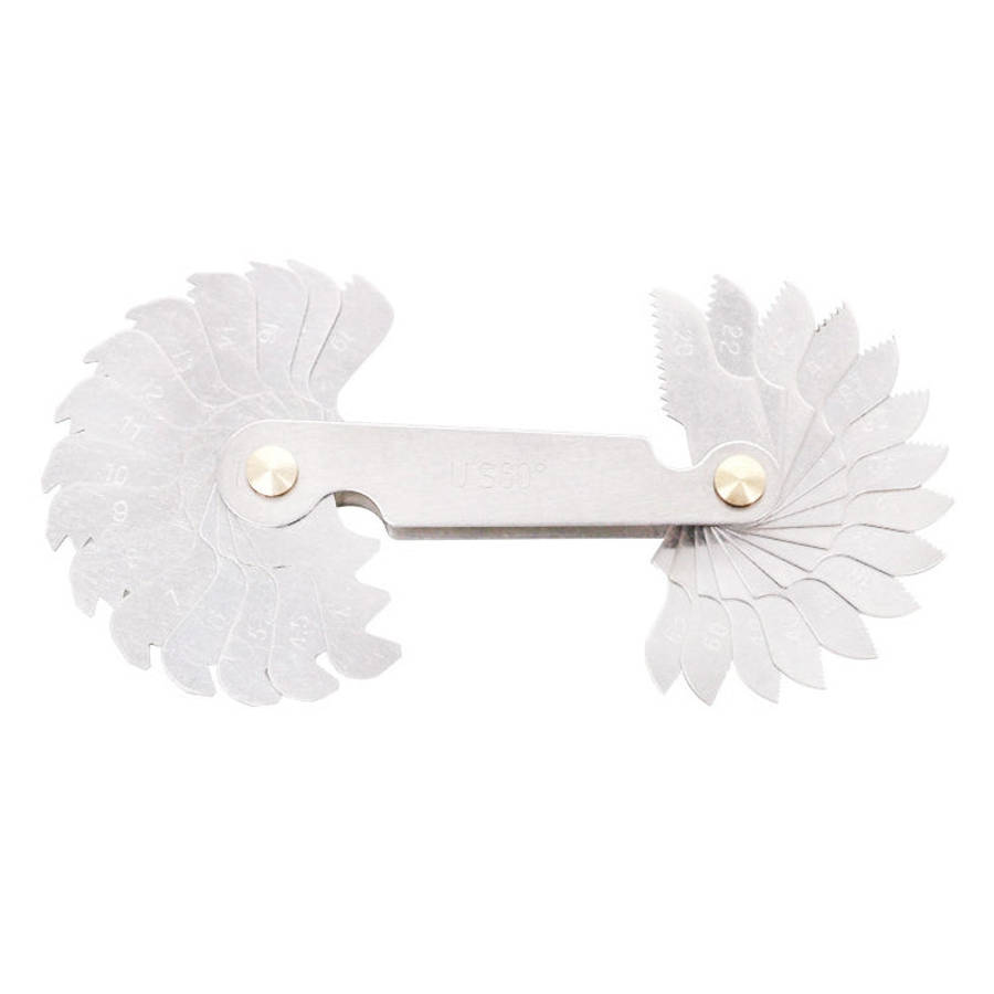30 PCS US Screw Pitch Thread Blades 60 Degrees CR Stainless Steel Thread Gauge, 30 PCS Thread Gauge