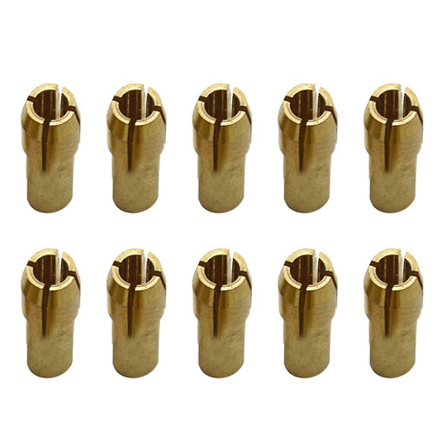 10 PCS Three-claw Copper Clamp Nut for Electric Mill FittingsBore diameter: 3.2mm, Bore diamet...