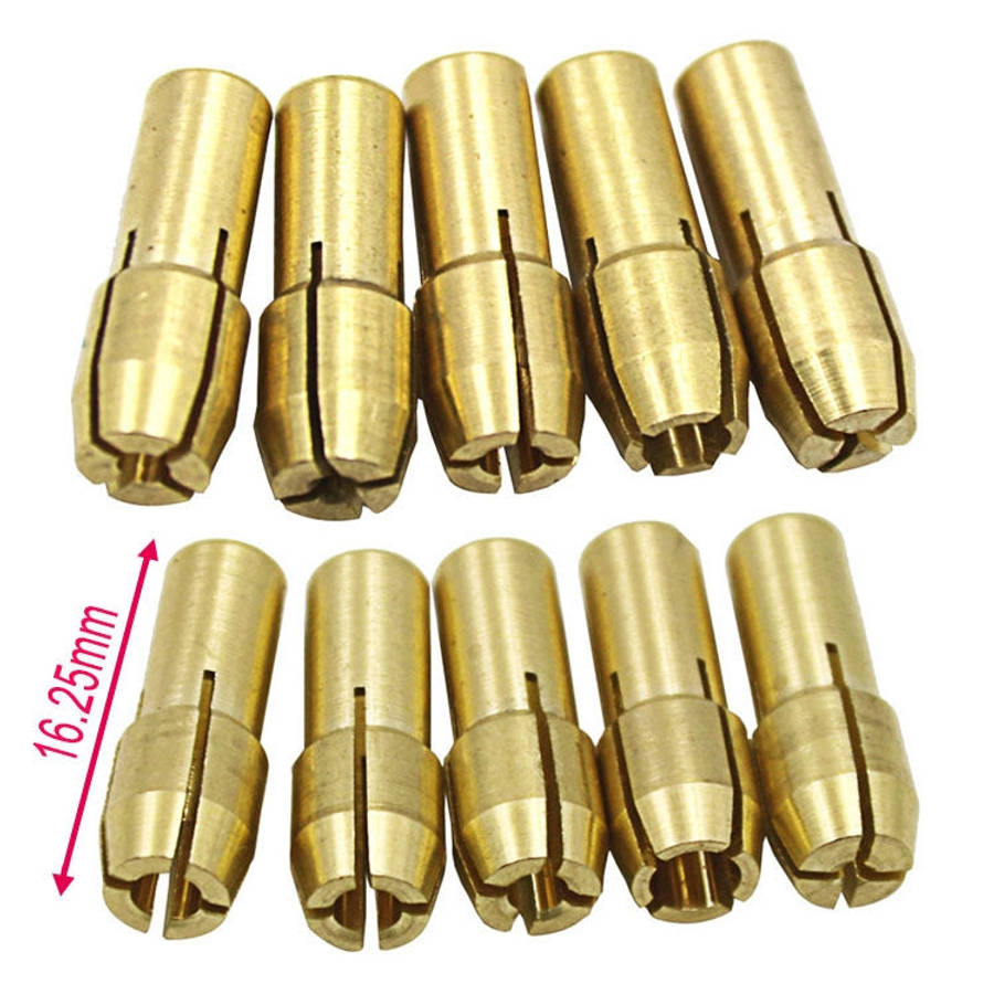 10 PCS Three-claw Copper Clamp Nut for Electric Mill FittingsBore diameter: 3.2mm, Bore diamet...