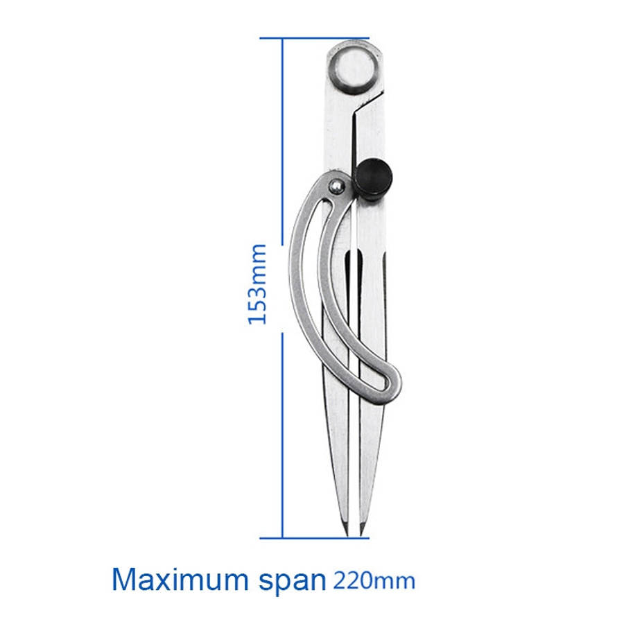 Carbon Steel Head Spacing Gauge Compasses Industrial Leather Side Liner Tool, Length: 153mm, Leng...