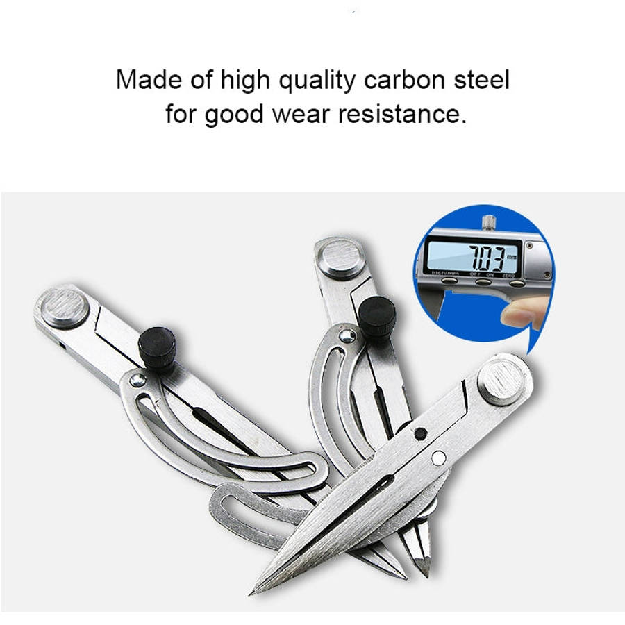 Carbon Steel Head Spacing Gauge Compasses Industrial Leather Side Liner Tool, Length: 153mm, Leng...